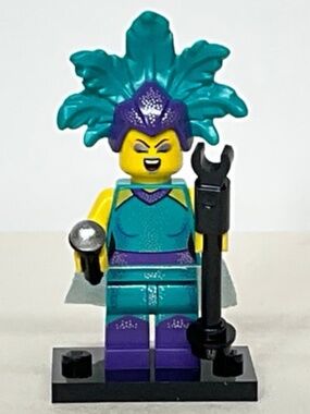 LEGO "Cabaret Singer"Series 21 with Set, Stand, Accessories & Pamphlet LIKE NEW!